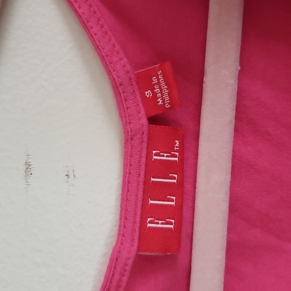 Elle Barbie pink ruffle scoop neck summer tank top, women's size small. - Picture 2 of 5